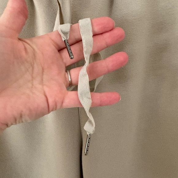 Anrabess Light Khaki 2 Piece Wide Leg Lounge Set Funnel Neck Pullover Size Small - Picture 14 of 14